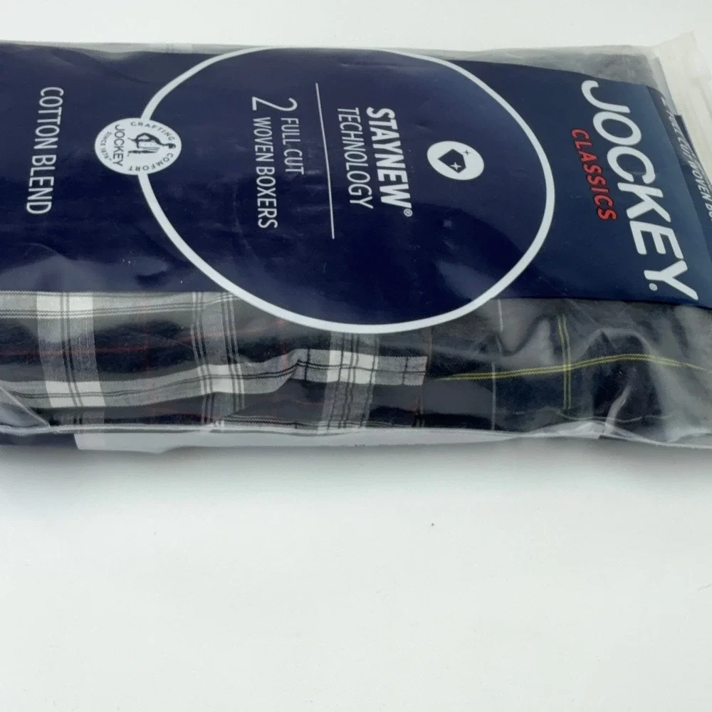 Jockey Classics 2 Pack Full Cut Woven Boxers Plaid 3XL 3TG 48-50 603039940